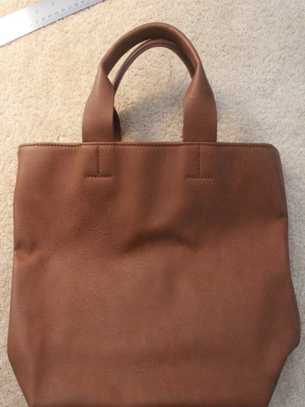 Title: Universal Thread Cognac Brown Tote with Shoulder Strap